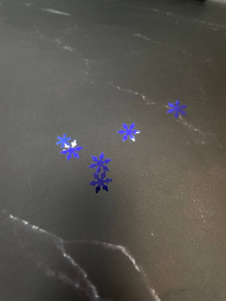 ByFashion.ru - Конфетти разноцветные снежинки для дизайна ногтей, 8 шт.
